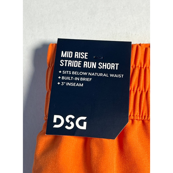 DSG Mid Rise Stride Run Short, Orange, Size Medium, NWT - Picture 5 of 5